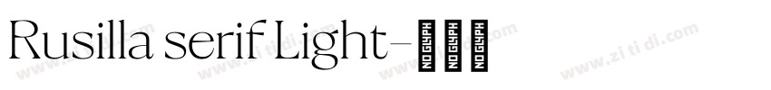 Rusilla serif Light字体转换